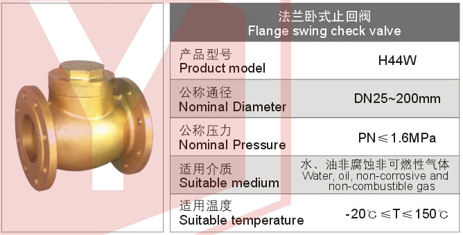 法蘭臥式止回閥